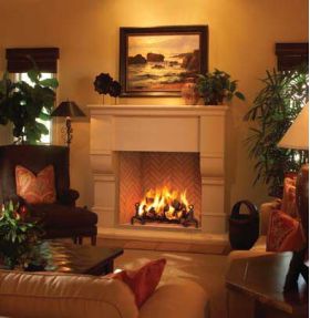 Vantage Hearth VF48HIA 48" Monticello Wood Burning Fireplace-HB Ivory