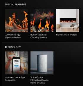 Napoleon Luminex Electric Fireplace Special features and technology Napoleon Luminex Electric Fireplace Special features and technology