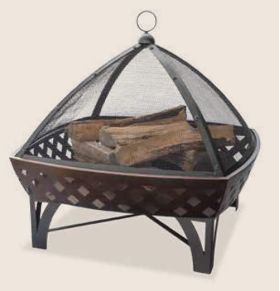 Uniflame Oil Rubbed Bronze Outdoor Firebowl With Lattice - WAD1401SP