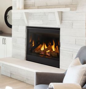 Majestic Quartz Platinum 36 Top/Rear Direct Vent Fireplace With Intellifire Touch Ignition - QUARTZPLA36IN / QUARTZPLA36IL