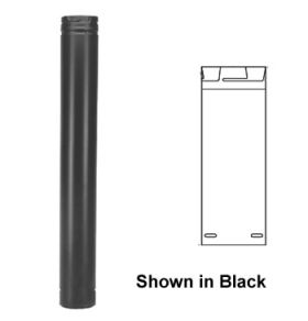 DuraVent PelletVent Pro Straight Length Pipe 3x6 - Black - 3PVP-06 // 3PVP-06B