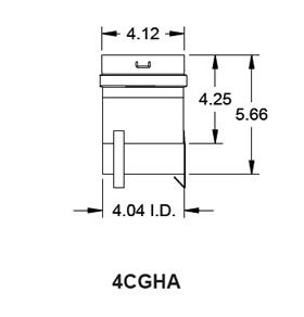 Metal-Fab Corr/Guard 4" D Hydrotherm Adapter - 4CGHA