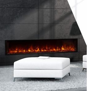 Modern Flames 80 Landscape Fullview 2 Built-In Electric Fireplace (11.5 Deep - 80 x 15 Viewing) - LFV2-80/15-SH