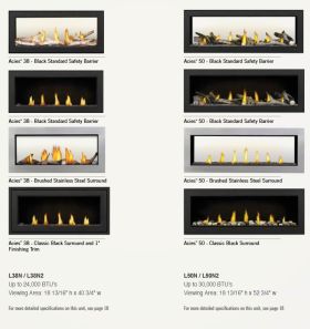 Napoleon Acies L38 - L50 Direct Vent Gas Fireplace Fronts