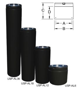 Selkirk 6 Ultimate StovePipe USP 2-16 Adjustable Length Pipe - 276016 - 6USP-AL18
