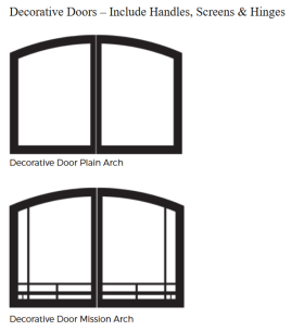 White Mountain Breckenridge Firebox Deluxe Stove - Decorative Doors – Include Handles, Screens & Hinges