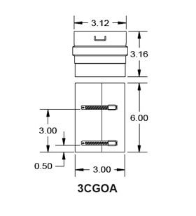 Metal-Fab Corr/Guard 3" D Outside Collar Adapter - 3CGOA