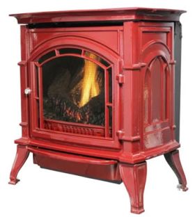 Ashley Hearth Products AGC500VF Vent Free Gas Stove - Red - LP - AGC500VFRLP
