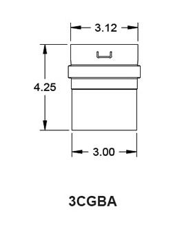 Metal-Fab Corr/Guard 3" D Bosch Adapter - 3CGBA