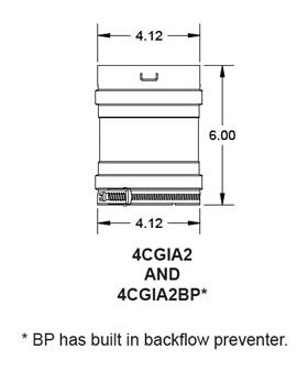Metal-Fab Corr/Guard 4" D Dual Gasket w/ Backflow Preventer - Value -