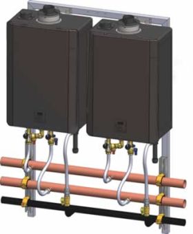 Rinnai 2 Unit Wall Hanging Rack with Pumps - TRW02CXPiN