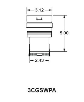 Metal-Fab Corr/Guard 3" D Rheem/Paloma Adapter - Value - 3CGVSWPA