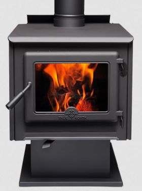 True North TN20 Wood Stove with Legs - Metalic Black - Series B - TN31010009