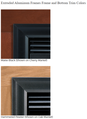 White Mountain Hearth Tahoe Deluxe 32 Clean-Face Direct-Vent Fireplace - Extruded Aluminum Frames Frame and Bottom Trim Colors