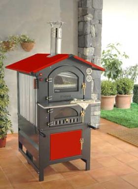 Fontana Forni Rosso 100RV (Red) Wood Fired Pizza Oven - 100RV