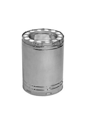 Metal-Fab Temp Guard Chimney Pipe 6" x 6" Stainless Steel - 6TGS6