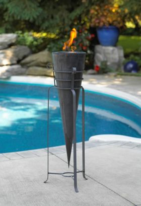 Sunjel Conical Zinc Patio Sunjel Burner with Iron Stand - conical