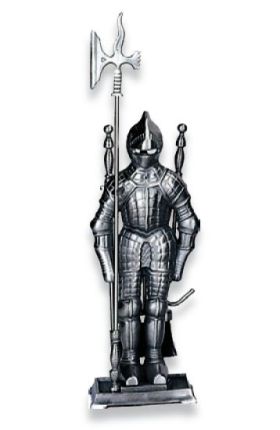 Uniflame 4 Piece Mini Triple Plated Pewter Soldier Fireset - F-7520