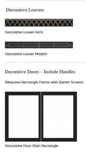 White Mountain Hearth Keystone Deluxe 36 B-Vent Fireplace Louvers and doors