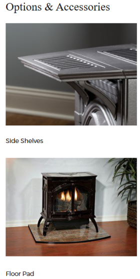 White Mountain Spirit Stoves Vent-Free Small, Medium Accesories and Options