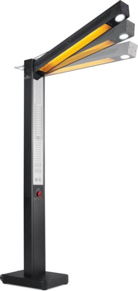 Phantom Electric Outdoor Freestanding Heater showing adjustable arm