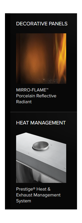 Galaxy Outdoor 62-inch Fireplace mirro flame panels and the exhaust system, two separate items