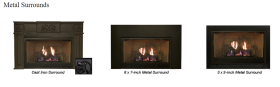 White Mountain Hearth Innsbrook Traditional Large Clean-Face Direct-Vent Insert - Metal Surrounds