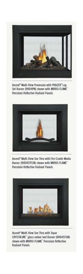 Napoleon Ascent Multi View BHD4 Direct Vent Gas Fireplace Fronts