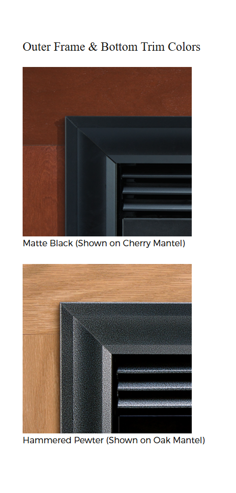 White Mountain Breckenridge Firebox Multi-sided & Peninsula - Outer Frame & Bottom Trim Colors