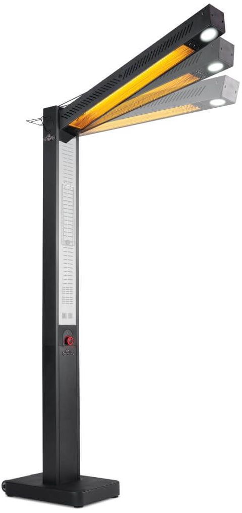 Phantom Electric Outdoor Freestanding Heater showing adjustable arm