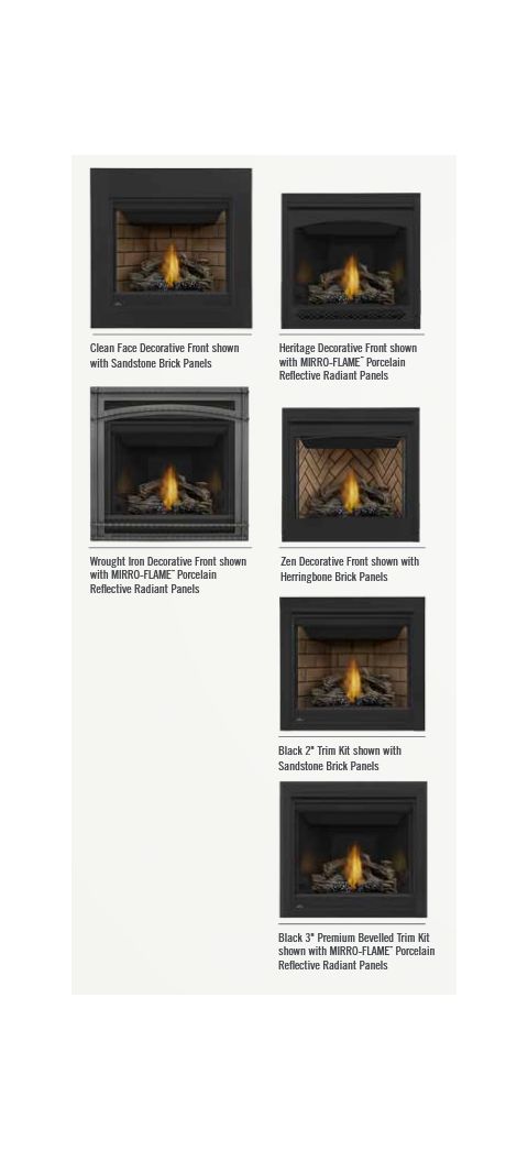 Napoleon Ascent B35 Direct Vent Gas Fireplace Fronts