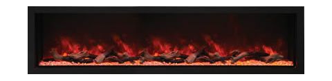 Amantii 88" Deep Extra Tall Indoor or Outdoor Electric Built-In only with black steel surround - BI-88-DEEP-XT