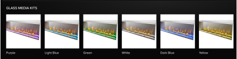Galaxy 50-inch Outdoor Gas Fireplace  glass color options