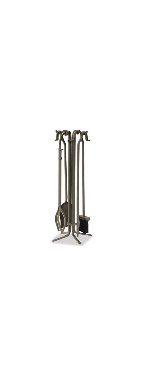 Uniflame 5 Pc Bronze Fireset With Crook Handles - F-1614