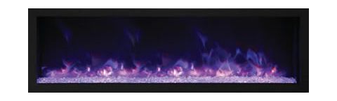 Amantii 72" Deep Extra Tall Indoor or Outdoor Electric Built-In only with black steel surround - BI-72-DEEP-XT