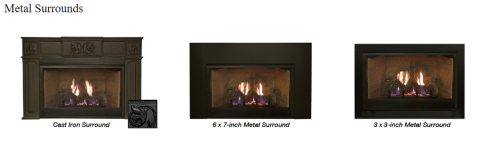 White Mountain Hearth Innsbrook Traditional Large Clean-Face Direct-Vent Insert - Metal Surrounds