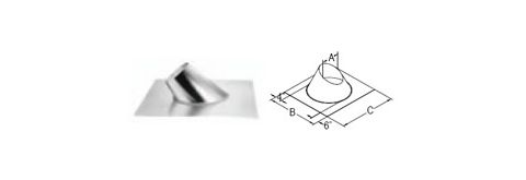 M&G DuraVent 5x8 DirectVent Pro Steep Roof Flashing 7/12 - 12/12 - 58DVA-F12 // 58DVA-F12