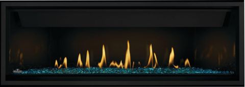 Flames in fireplace