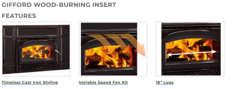 Vermont Castings Gifford Wood-Burning Insert - Features
