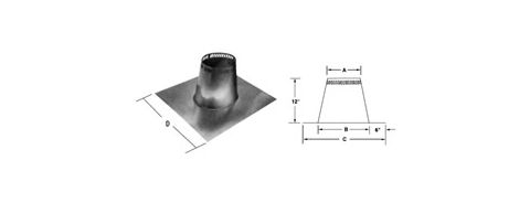 Selkirk MetalBest 12" Ultra-Temp Tall Cone Flat Roof Flashing 12S-TF