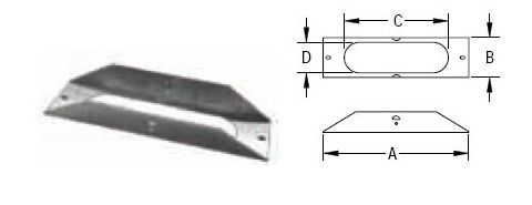 M&G DuraVent 4'' Oval Gas Vent Oval Base Plate - 4GWBP // 4GWBP
