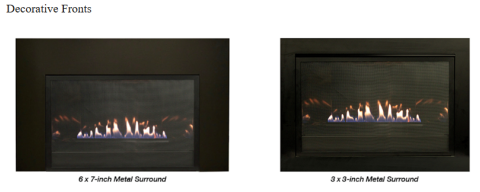 White Mountain Loft Vent-Free Fireplaces Small, Medium - Decorative Fronts