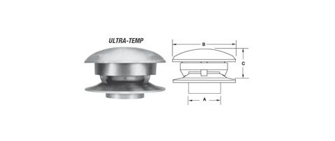 Selkirk MetalBest 10" Ultra-Temp Round Top - 10S-CT