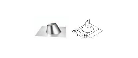 M&G DuraVent 5x8 DirectVent Pro Adjustable Roof Flashing 0/12 - 6/12 - 58DVA-F6 // 58DVA-F6