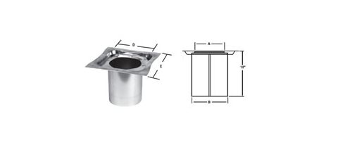 Selkirk MetalBest 7" Ultra-Temp Firestop / Joist Shield - 7T-JS