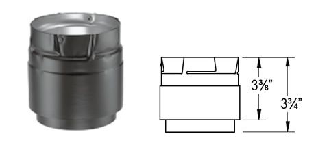 M&G DuraVent PelletVent Pro Appliance Adapter - Galvalume - 4PVP-AD // 4PVP-AD