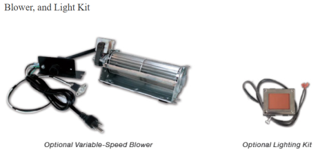 White Mountain Hearth Tahoe Premium 42 Clean-Face Direct-Vent Contemporary Fireplace - Blower, and Light Kit