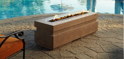 Majestic Plaza 24" outdoor linear fire pit burner with match light ignition - ODPLAZA-L24E