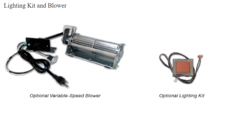 White Mountain Hearth Tahoe Luxury 36 Clean-Face Direct-Vent Fireplace - Lighting Kit and Blower