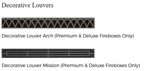 White Mountain Breckenridge Firebox Deluxe Stove - Decorative Louvers